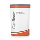 GymBeam Rinderprotein – Rinderproteinpulver mit über 90% Protein, leicht verdaulich, laktosefrei, geringer Zucker- und Fettanteil, alternative Proteinquelle für Sportler (1000 g, Salted Caramel)