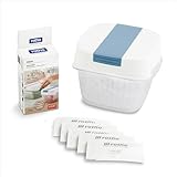 Rotho DYNAMIC BOX Frischhaltedose 1,6l mit 4 Ersatzfilter, 15,5 x 15,5 x 12,3 cm (L×B×H), weiss