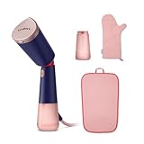 Philips Dampfglätter 5000-Serie – 35 Sekunden Aufheizen, kontinuierlicher Dampf, zwei Wassertanks, Eco-Modus, verstellbarer Kopf, Metallplatte, Handschuh, Beutel & StyleMat, Marineblau (STH5030/20)