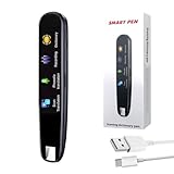 OCR Digitaler Lesestift, Touchscreen-Smart-Übersetzung Lesestift Online-/Offline-Text-zu-Sprache-Scan-Lesestift Support 112 Languages for Travel Study (Schwarz)