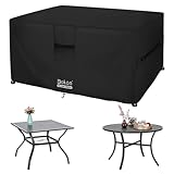 Dokon Abdeckung für Gartenmöbel Wasserdicht, 90x90x90cm, Gartentisch Schutzhülle mit Belüftungsöffnungen, Robustes 420D Oxford-Gewebe Staubfest Anti-UV Abdeckplane für Terrassenmöbel, Sitzgruppe