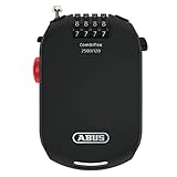 ABUS Spezialschloss Combiflex 2503/120 - Geeignet als Gepäcksicherung, Skischloss, Helmsicherung - 120 cm Stahlkabel - mit Zahlencode - Schwarz