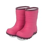 FUNCOO PLUS Mädchen Jungen Winter Warm Fleece gefüttert Gummistiefel Kinder Regen Schneestiefel Gummistiefel Größe 31