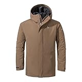 Schöffel Herren Parka Style Froda MNS, atmungsaktiver, wasserdichter Parka mit 2-Wege-Stretch, leichte Outdoorjacke mit verstellbarer Kapuze, coffee, 54