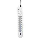 Lantelme Teichthermometer 19cm sinkend mit Schnur Temperatur -15 bis +60°C für Fischzucht für Fische wie Koi Forellen Karpfen Gartenteich Koizucht Analog Teich Thermometer Wassertemperaturmesser