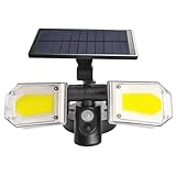 OSALADI 1Stk Solar-Wandleuchte Light Sensation Hoflampe led-fluter im freien Außenleuchten LED Flutlicht Solarschuppenlicht طاقه شمسيه sonnenenergie hoflicht Außenlampe Zaunlampe Abs Black