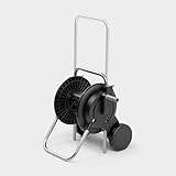 Kärcher Schlauchwagen HT 2, kompakt und beweglich mit extra breitem Standfuß, höhenverstellbarer Handgriff, abgewinkelter Schlauchanschluss, Schwarz