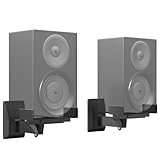 PUTORSEN Lautsprecher Wandhalterung - 2 Pack Universal Autsprecherhalterung für Große Umgebungslautsprecher, Halten Sie bis zu 15kg Speaker Wall Mount