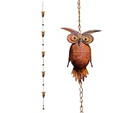 Generisch Regenketten Für Draußen,2,Verstellbarer Eulen Regenwasserfänger | Deko Für Eingang Haus Badezimmer Kinderzimmer Büro Nachttisch Garten