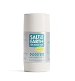 Salt Of the Earth Nachfüllbarer natürlicher Deo-Stick, geruchlos – 100% natürlich, parfümfrei, vegan & langanhaltender Schutz. Geeignet für Männer, Frauen und Kinder. Verbesserte Formel 84 g