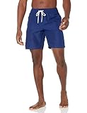Amazon Essentials Herren 23cm Badehose mit Netzfutter, Taschen und Kordelzugverschluss, Marineblau, XL