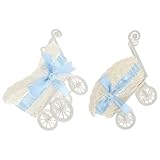 CIMAXIC 2St Party geflochtene Körbe Rattan groß hochzeitsdeko wedding decoration kinderwagen Dekorationen für die Babyparty Aufbewahrungskorb für Süßigkeiten pp Sky-blue