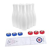 ibasenice 1 Satz Mini Desktop Bowling Set Für Interaktives Eltern Kind Spiel Für Den Innenbereich Bürospielzeug Tragbares Kleines Bowlingspiel Spielset Für Familie Und Partys