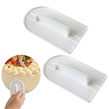 Fondant Kuchen Glätten Werkzeug,2 Stück Torten Glätten Werkzeug Kuchen-Dekorations-Schaber Kuchenschaber für DIY Backen, Sugarcraft, Buttercreme, Zuckerguss