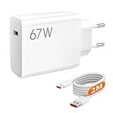 67W Schnellladegerät mit 2m USB-C Kabel, kompatibel mit Note 13 Pro 12 11 10 9, 14 13 12 12T 12S K60 K50, Poco X6 F5 X5 F4 X4 – Turbo Ladegerät für Schnellladen Aller Smartphones