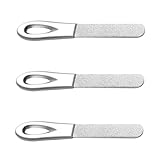 AUTSUPPL 3 Stück Teiliges Nagelfeilen aus Rostfreiem Stahl Doppelseitige Nagelfeilen mit Körnung zum Formen Polieren und Glätten von Finger Fußnägeln Handliches und Leichtes