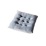 YCBFETSS Bodenkissen, Sitzkissen für Esszimmerstühle, Sofa, Bett und Esszimmerstuhlkissen, Esszimmerstuhlkissen, Meditationskissen, 45 x 45 x 8,9 cm (grau)