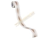 A.S. Création selbstklebende Bordüre Stick ups glatt 5,00 m x 0,05 m beige braun Made in Germany 282224 2822-24
