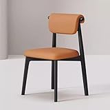 FLEPYHB Esszimmerstühle, gepolsterte Esszimmerstühle aus Kunstleder mit Rückenlehne, moderner, ergonomischer Akzent-Küchenstuhl für Schlafzimmer/Waschtisch