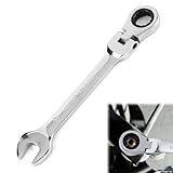 Menibeuty 13 mm Ringratschenschlüssel, Ratschenschlüssel, Gabelschlüssel Ratsche, Ratcheting Kombination Schlüssel Metrik, Metrischer Schraubenschlüssel, Industrie Grad Getriebe Spanner mit