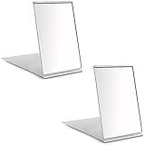 Redamancy 2pcs Taschenspiegel, Reisespiegel, Klappbar Spiegel Klein, Ultradünn Kleiner Spiegel, Taschenspiegel Klein, Geeignet für Reisen, Schule, Büro Camping und Make-Up (8,5x5cm)