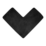 SiaBiced Badematte für Eckduschen, rutschfeste Badematte, wasserabsorbierende, L-förmige, waschbar, Duschmatte für Badezimmer, Duschen, Badewannen, Toilette, Küche, Schwarz