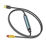 amangul USB to Optical Sound Adapter Converters Cable SPDIF Port Connection USB to Fiber Optical for Computer Laptop External Sound Card