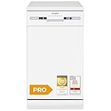 Exquisit PRO Geschirrspüler 45 cm, Unterbaufähig, Energieklasse C, 10 Maßgedecke, 9 Liter, Startzeitvorwahl, GSP9310-030C weiss