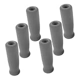 LRXIYODE 6 Stück rutschfeste Schaumstoff griffüberzüge für Gehstock Handgriffe Komfortable Weiche Krückengriffe für Senioren Einfache Montage Schützt Hände vor Kälte und Druck Graue