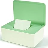Feuchttücher Box für Baby, Feuchttuchbox Baby, Box für Feuchtes Toilettenpapier, Feuchte Tücherbox Beige Aufbewahrungsbox mit Deckel Hält Die Tücher, Feuchtpapierbox für Zuhause und Büro