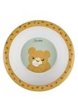 Sterntaler Kinderschale Giraffe & Löwe – Robuste & lebensmittelechte Brei- oder Snackschale – Mit rutschfestem Sockel für sicheres Essen – Für Babys & Kleinkinder - Geschenk, blassgrün