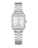 CIVO Armbanduhr Damen Retro Damenuhr: Elegant Quadratisch Analog Wasserdicht Silber Edelstahl Kleine Uhren - Geschenke für Mama Frau Freund