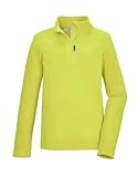 killtec Jungen Fleeceshirt mit Stehkragen und Reißverschluss KSW 184 BYS FLC SHRT, Lime, 140, 40867-000