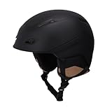 Fockety Skihelm mit Ohrpolstern, Belüftung, Schneehelm, Verstellbarer Snowboardhelm mit Herausnehmbarem Innenfutter für Erwachsene, Männer und Frauen (M)