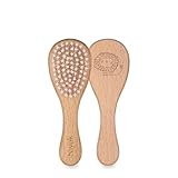 Niyok® Babybürste • Extra weiche Baby Haarbürste aus Buchenholz mit Nylon-Borsten • Hochwertige Babyhaarbürste für schonendes Entwirren & Kämmen • Baby Erstausstattung