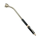 RESTMO Langer Gießstab, 61cm lange Gartenbrause, Sanfte Vollbrause mit Daumen-Durchflussregler, robuster Metall-Gießstab für Blumenampeln, Sträucher, Pflanzen, Blumen, Garten und Rasen, Schwarz