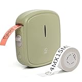 prt Qutie Bluetooth Beschriftungsgerät Selbstklebend, Tragbarer Mini Etikettiergerät, USB Aufladen Etikettendrucker Selbstklebend, labelmaker für Zuhause, Büro, Datum, Name, Kompatibel, iOS&Android