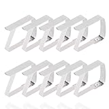 TK Gruppe Timo Klingler 10 Stück Tischtuchklammern Tischlammern Klammern Set für Dicke & dünne Tische - Tischtuchhalter - Tischtuch Tischdeckenklammer als Klemme für Tischdecken, Tische