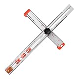 T-Lineal zum Basteln, verstellbarer Winkel, verschiebbare T-Quadrat-Markierung | Multifunktionales Lineal, Zeichenlehre, Messwerkzeuge, Zeichnen, Malen, Nähen, Aluminium, Zeichnen, Quilten, Kunst, Ing