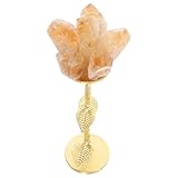 MUELODSIC Gelber Kristall Blumen Ornament Einzelne Metallstängel kristallblume Symbol für Wohlstand und Positive Energie Vielseitige Dekoration für Hochzeit Valentinstag und Wohnraum