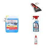 NIGRIN Winter Auto-Pflege-Set - Eiskratzer, Scheibenenteiser 500ml, Türschlossenteiser 50ml & Scheibenschutz Konzentrat -18°C 5L – Komplettset für eisfreie Autoscheiben
