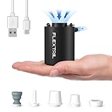 FLEXTAILGEAR Mini Pump 2024, Kompakte Elektrische Luftpumpe für Luftmatratze, 4kPa USB Wiederaufladebare Ultraleichte Akku Pumpe für Trekking, Camping, Luftbett, Schwimmring