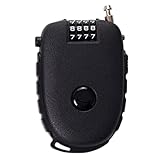 Gepäckschlösser – 9,5 x 6,5 x 2,2 cm langes Kabel, ABS-Vorhängeschlösser + Stahldraht, Sicherheitsschloss mit 4-stelliger Kombination, einziehbar, mit flexiblem Kabel | Kofferschloss