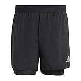 adidas Men's adi365 Running Essentials 2in1 Shorts, Black, M