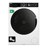 VESTEL WMI 89341 Waschmaschine 8 kg Frontlader – 1400 U/min, Inverter-Motor, Dampffunktion, AquaStop, leise, energieeffizient, unterbaufähig, Weiß