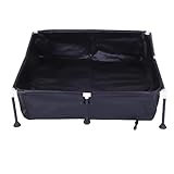 Drfeify Kleiner, Tiefer, Oberirdischer PVC-Schwimmpool, Pannensicherer, Wetterfester Rahmen für Familie, Outdoor, Hinterhof, Garten, Sommerparty, Schwarz