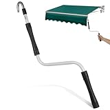 Inoomp Outdoor Markisenkurbel 20 Zoll Verstellbare Handkurbel für Markise mit Metall-Teleskopstange und Handgriff für Terrasse, Balkon und Ladenfront