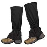 PVFVXS Gamaschen, Wasserdichte, Staubdicht, atmungsaktiv, einstellbarer Beinschutz für Wandern, Jagd, Fahrrad, Skifahren, Klettern, Outdoor (Schwarz)