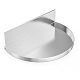 Onlyfire Halbrund Tropfschalen mit Abnehmbarer Holzkohletrenner, Grilltropfschalen für Weber 57cm Kugelgrills, Edelstahl Grillschalen, Fettauffangschale, 42,2 X 27 X 12cm
