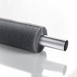 Bauhandel24-2 x 1m Rohrisolierung selbstklebend Schaumstoff Rohr Isolierung Heizungsrohre 13 mm Isolierstärke | Ø 22 mm Rohrdurchmesser